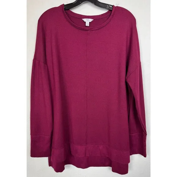 Time And Tru Red Long Sleeve Sweater Women's Large