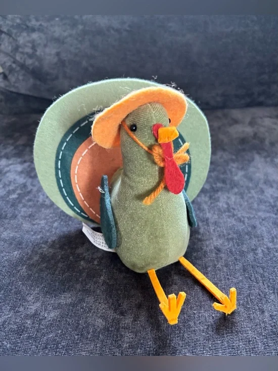 Decorative Green Felt Turkey Bird