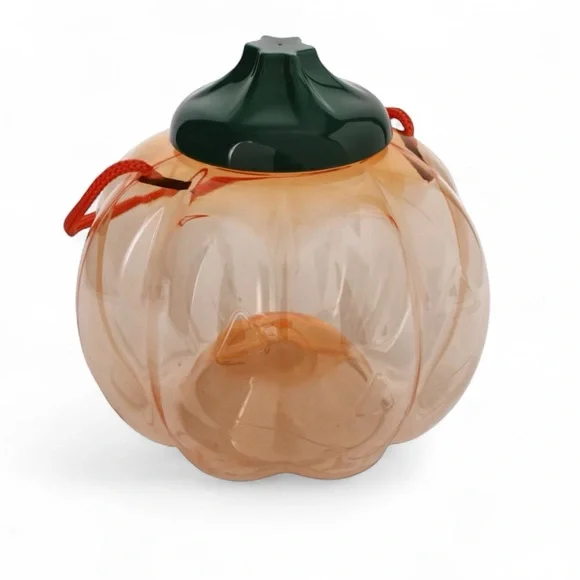 Halloween Plastic Pumpkin Candy Jar with Rope Handles