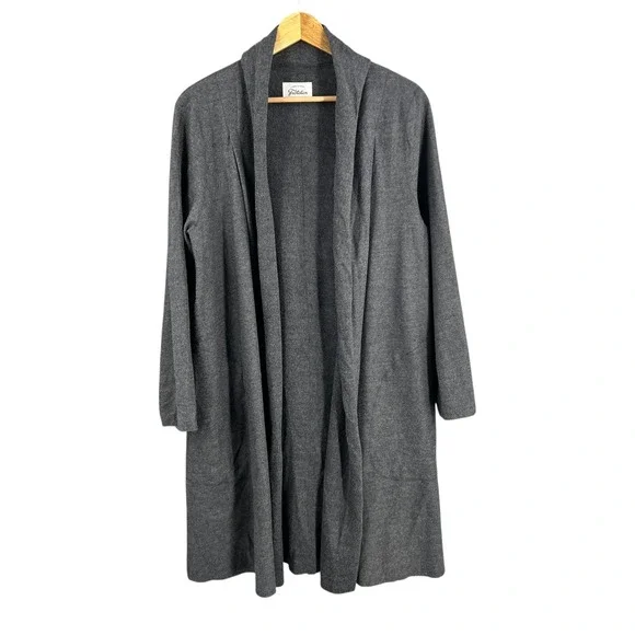 Factelier Coatigan Made in Japan Grey Cardigan Duster‎ Open Front One Size