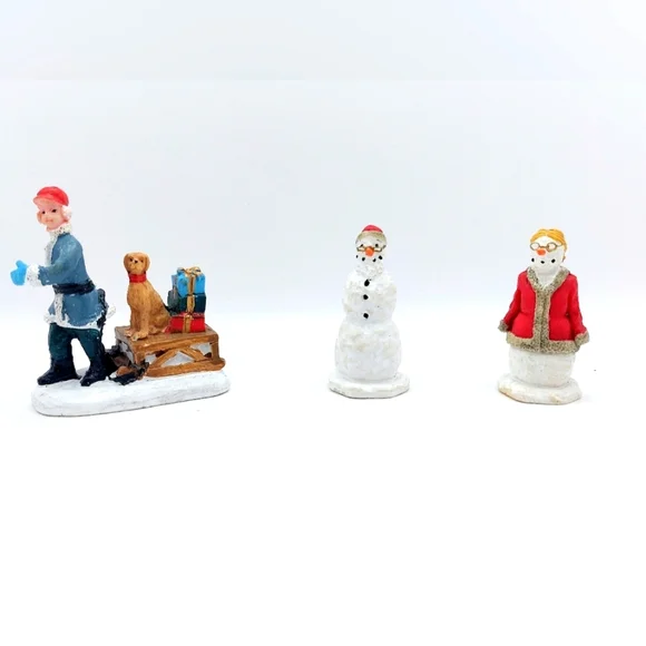 Vtg Christmas Village Figurines Lot of‎ 3