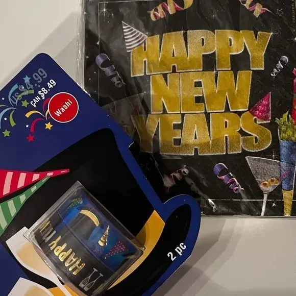 New‎ Year’s Wasabi Tape Rolls and Cocktail Napkins Set (New) (Home/Holiday)