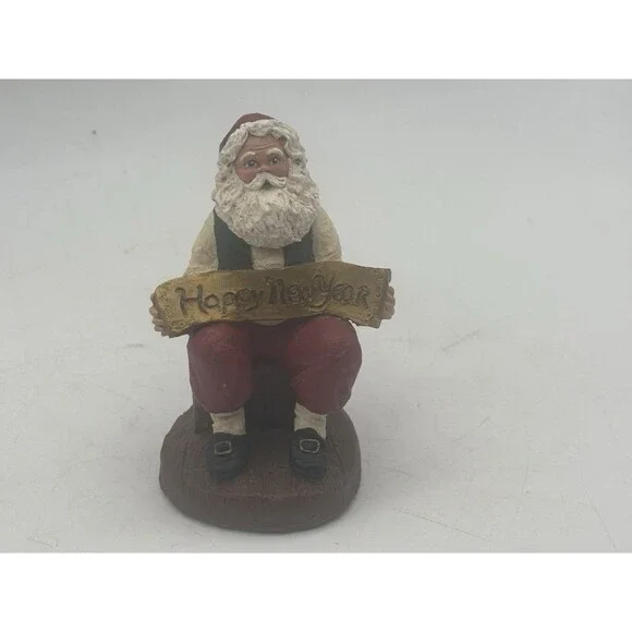Vintage 1991 Sarah Schultz Santa of the Month Santa Happy New Year