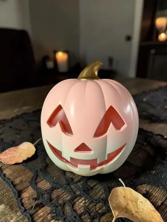 Color Changing Gradient Pink/Blue LED Jack-O'-Lantern Pumpkin Target