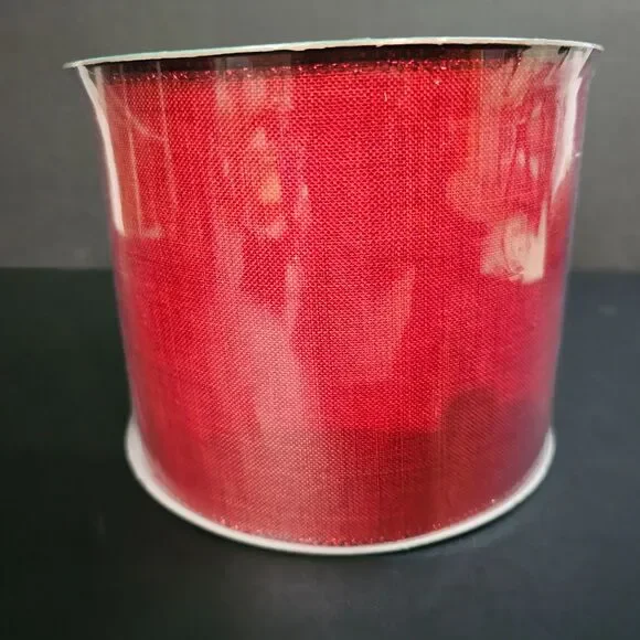 New Member's Mark Bright Red Christmas Premium Ribbon Wired 5 Inch 50 Yards
