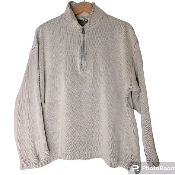 VINTAGE CANYON RIVER BLUES QUARTER ZIP SWEATER SIZE LARGE