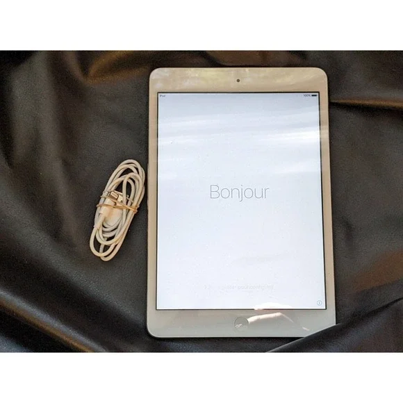 Apple iPad Mini 1 A1432 16GB Wi-Fi 7.9' Silver White 531LL/A Reset WORKING