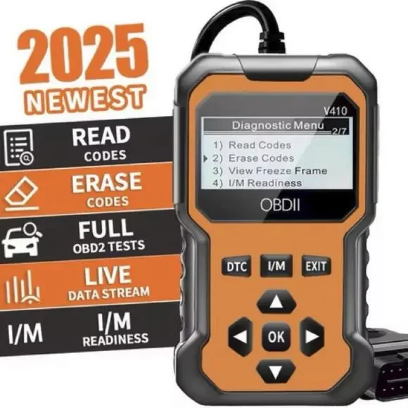 OBD2 V410 Scanner Car Checfk Engine Fault Code Reader Diagnostic Scan, erase