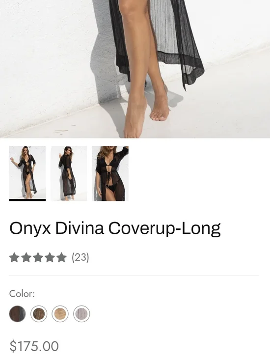 Sheer Black Long Beach Cover-Up