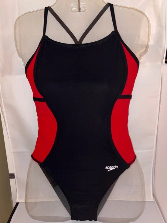 Speedo PowerPlus Splint Freeback One-Piece Swimwear; Women’s Size 8/34