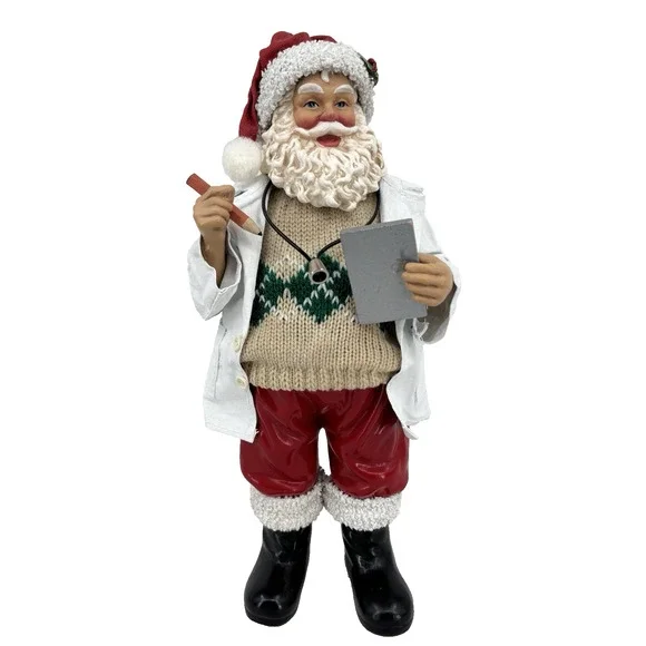 Clothtique Doctor Santa 1997 Possible Dreams 10 Inch Stethoscope Clipboard‎ VTG
