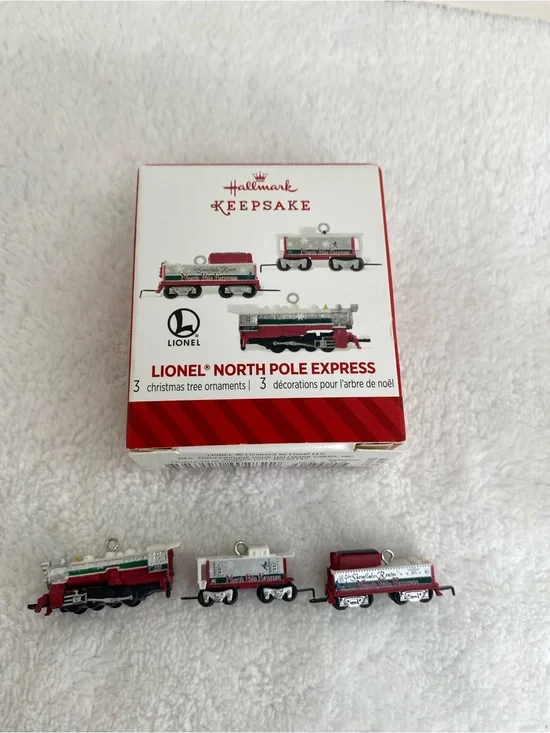 Hallmark Keepsake 2014 Lionel North Pole Express Ornaments Set of 3 Collectible