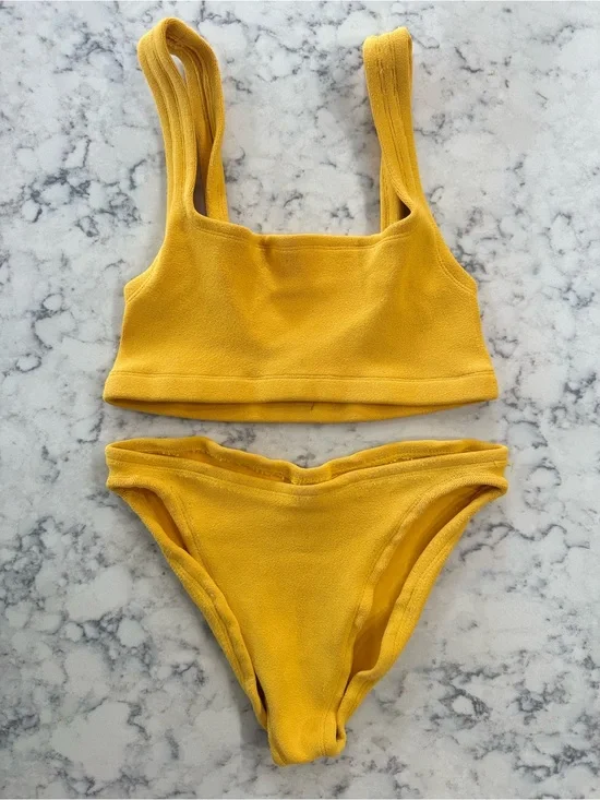 Hunza G Mustard Yellow Bikini Set