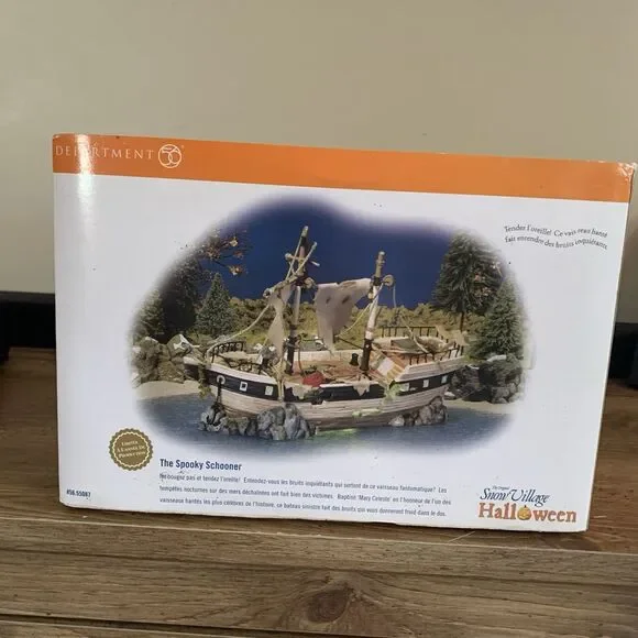 Department 56 The Spooky Schooner 56.55087 Original Box Sound Lights Work