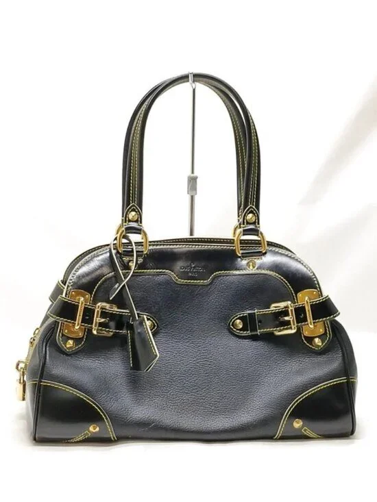 Authentic Louis Vuitton Suhali Le Radieux Black Leather Satchel Shoulder Bag