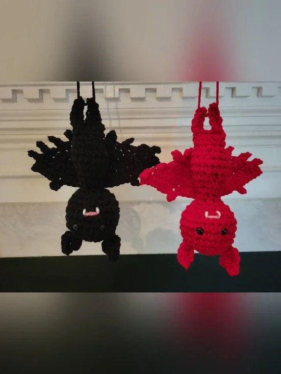 Halloween Red Bat Dangler Spooky Sweet Fun Decorarion Car House Ornament Fall