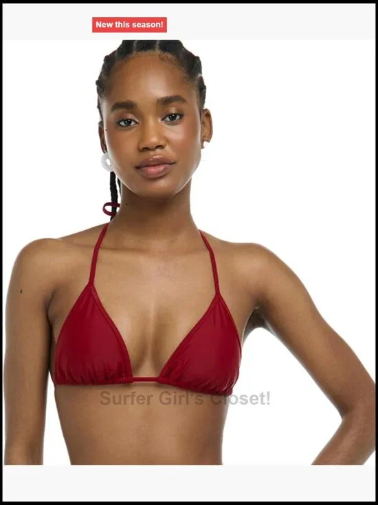 Fixed Triangle Bikini Top with Adjustable 2-Way Back Detail