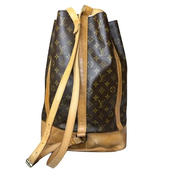 LOUIS VUITTON LV Monogram Randonnee GM Backpack Duffle Shoulder Bag RARE HTF