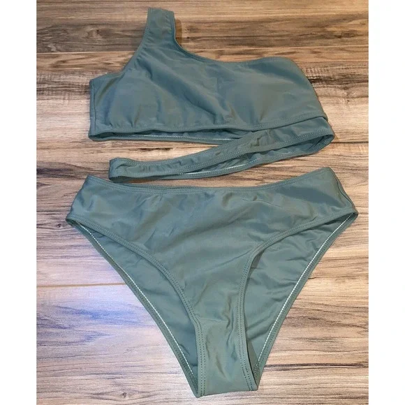 SOLY HUX‎  Two Piece Bikini, Army Green, Small