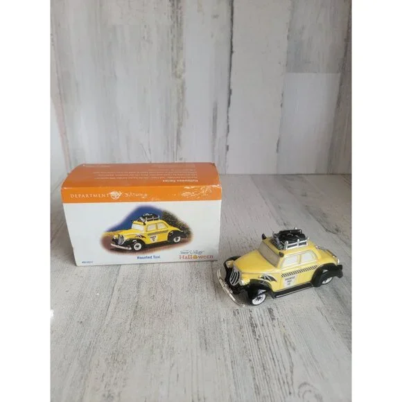 Dept 56 53213‎ haunted taxi Halloween snow village accessory