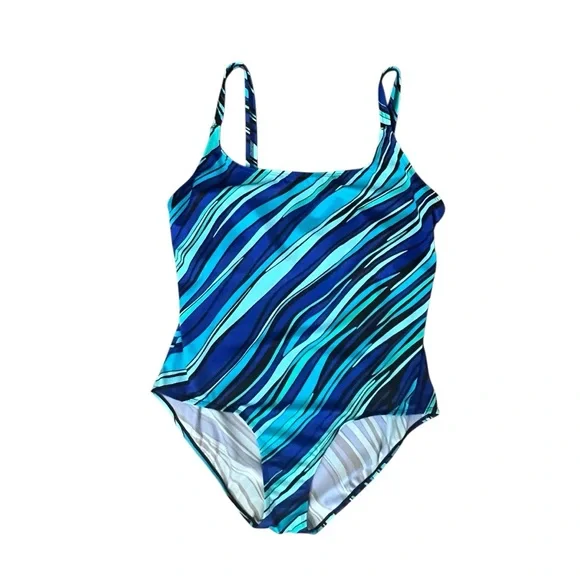 Islander 18 Multicolor Blue One Piece Swimsuit Bathing Suit