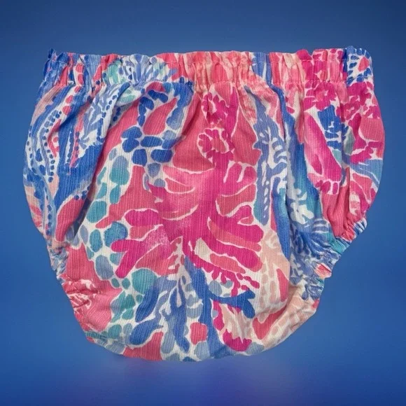 NWOT LILLY PULITZER Multicolor Bloomers Diaper‎ Cover Size 6-12 Months 6m 9m 12m