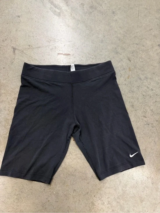 Nike Black Bike Shorts with White Swoosh