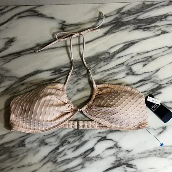 Abercrombie Fitch Medium Bikini Top‎ Pink NWT Bandeau Y2K Style Swimsuit