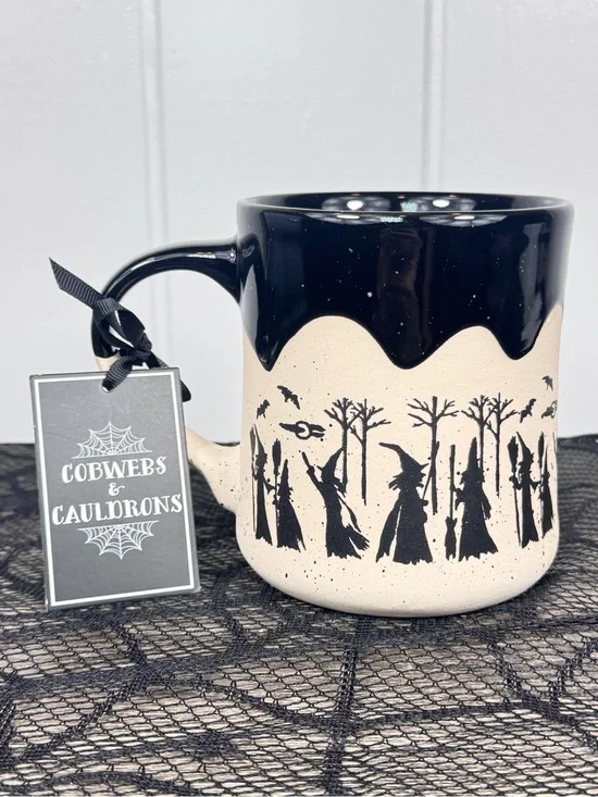 NEW Cobwebs & Cauldrons Witches Halloween Mug
