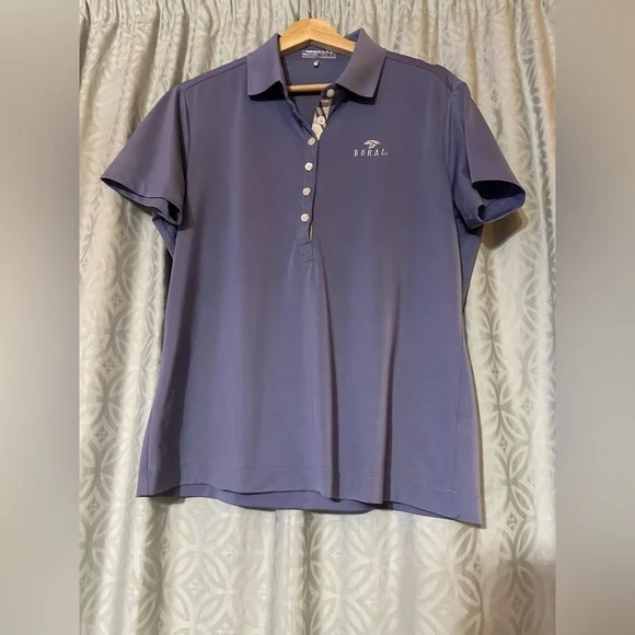 Trump National Doral Nike Golf Dri-fit Polo Women’s L Purple Embroidered Logo