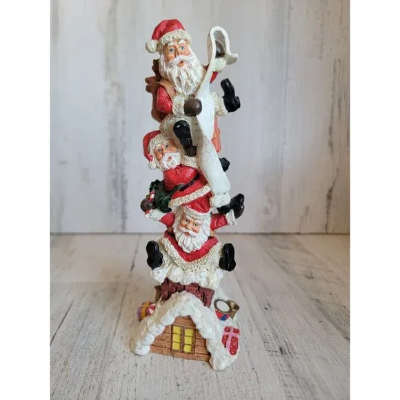 Vintage possible dreams Santa rooftop stack xmas figure‎ decor