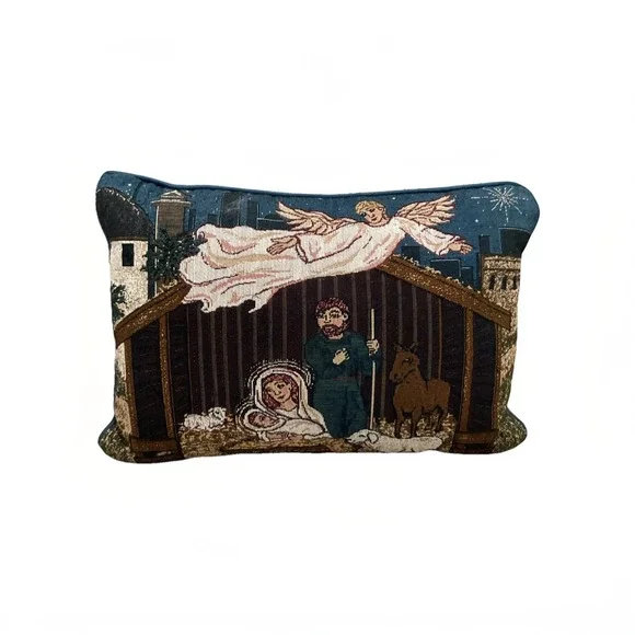 Christmas Nativity Scene Throw Decorative Pillow‎ 13