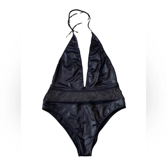 V neck Black  Swimsuit Large  Signature8 Brand