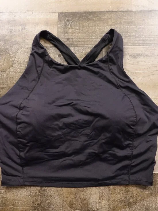 Duluth Trading AKHG Lost Lake Long Line Swim Bra Top Women's 12 Black