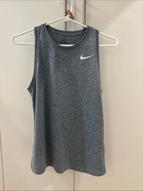 Nike Women's blue teal Heather Dri-FIT Muscle Tank