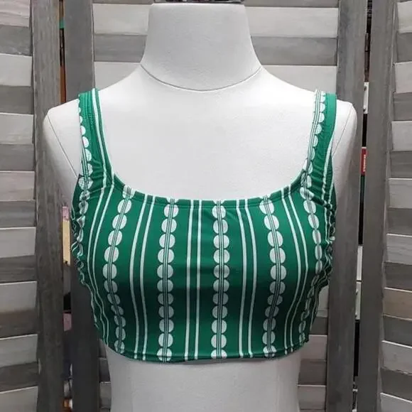 Women's Global Print Longline Bikini Top | Kona Sol | Small (4/6)