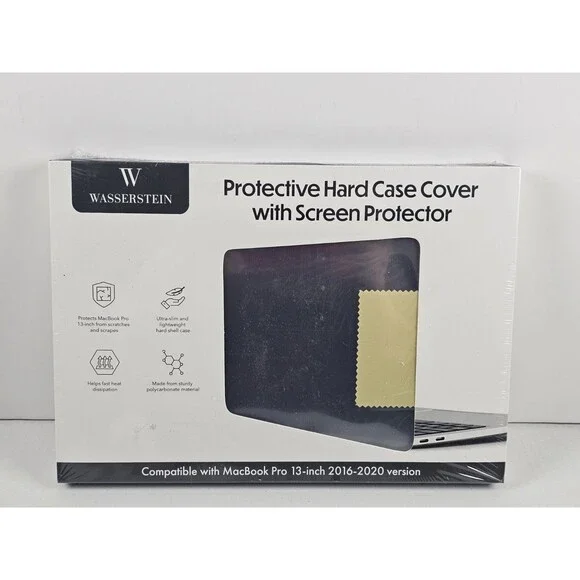 Wasserstein Protective Hardcase Cover w/ Screen Protector for MacBook Pro 13 in