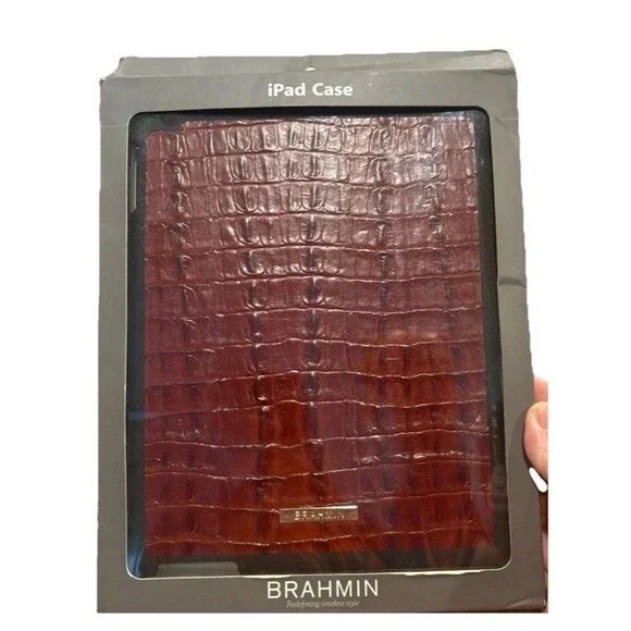BRAHMIN Apple iPad Leather Shell Legacy iPads-iPad 2, 3rd-4th Gen. 9.5x7.5 Pecan