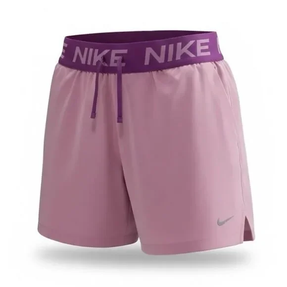 27. Nike NWT Attack Roll Over Dri-FIT Fitness Mid-Rise Shorts Elemental Pink