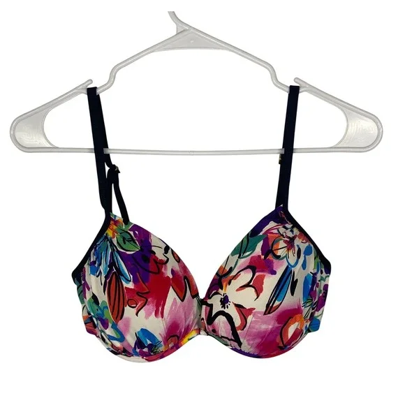 La Blanca Floral Underwire Bikini Top Multi Color Abstract‎ Womens 12