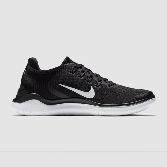 Nike Free RN 2018 Sneakers Shoes Black White 8.5