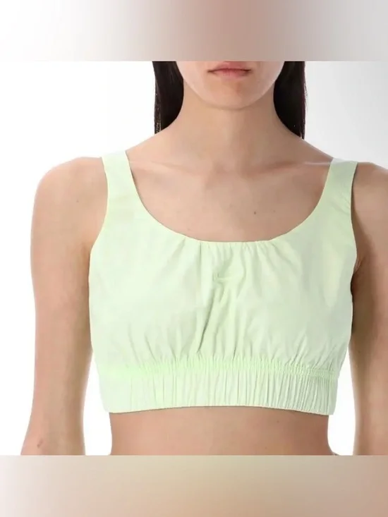 Nike Pale Lime Scoop Neck Crop Top