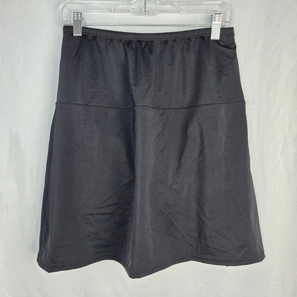 Swimsuits For All High Waisted Swim Skirt 16 Black Built In Tummy Control Brief