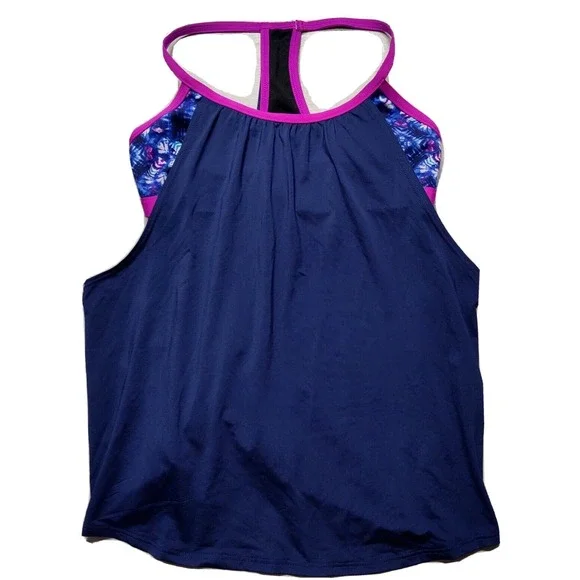 TYR Santa Cruz Shea 2-in-1  Tankini Navy Purple - Women‎ Size Small (4/6)  NEW