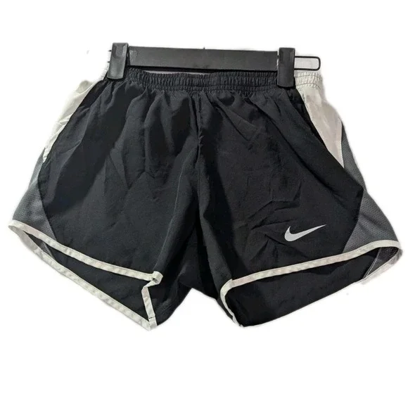 Nike Women's Tempo Track Running Shorts Size Small Black Gray Trim Liner Removed