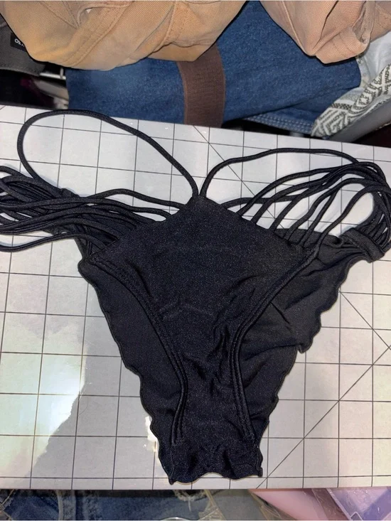 Black Strappy Bikini Bottom