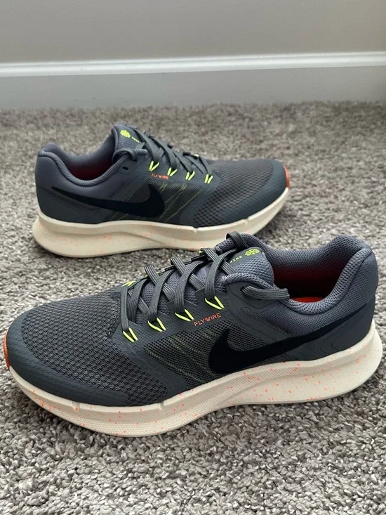 Nike Women’s Run Swift 3 Running Shoes Sneakers Size 9.5 & 10 Grey/ Black/Orange