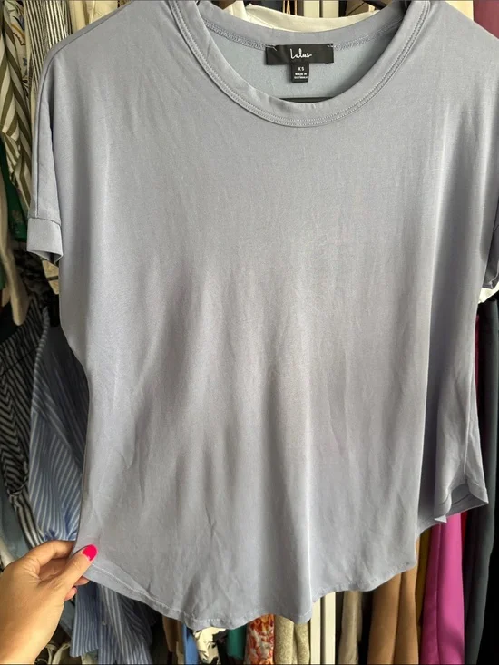 Lulu's Pale Blue Short Sleeve Crewneck Tee