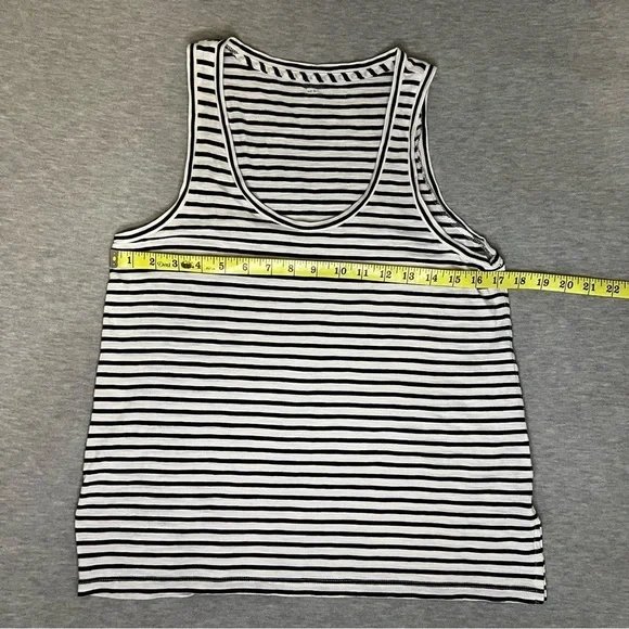 Madewell Black and White Striped Relaxed Tank Top