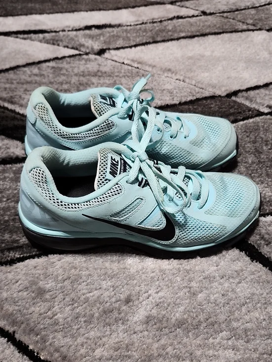 NIKE AIR MAX DEFY RN 2013 GLACIER ICE  BLUE BLACK SWOOSH ATHLETIC SHOES